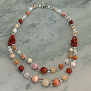 Sally C Treasures SX 925 Sterling Silver Glass Necklace